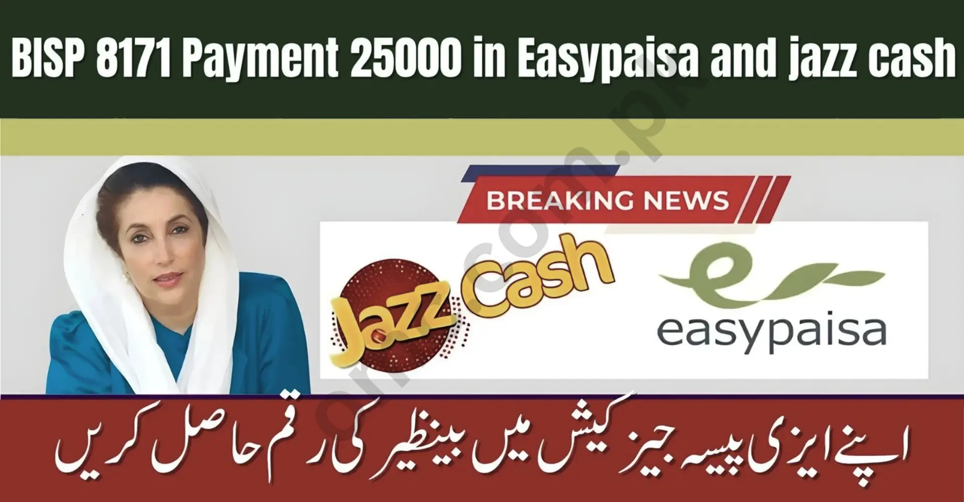 BISP Payment Receive Rs 25,000 in Easypaisa &amp; JazzCash