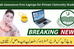 Punjab Announces Free Laptops for Private University Students