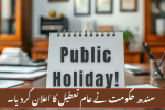 Sindh Govt Announces Public Holiday